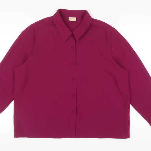 Eastex Women's Purple Button-Up Shirt, Size 18