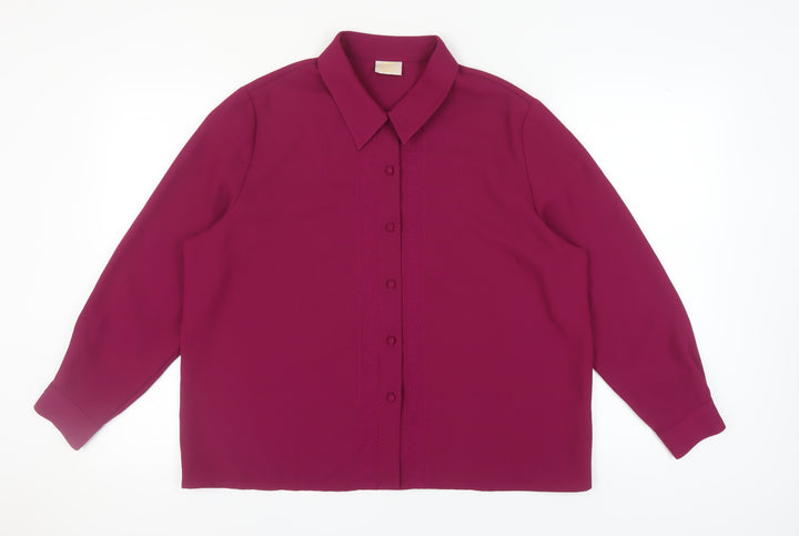 Eastex Women's Purple Button-Up Shirt, Size 18