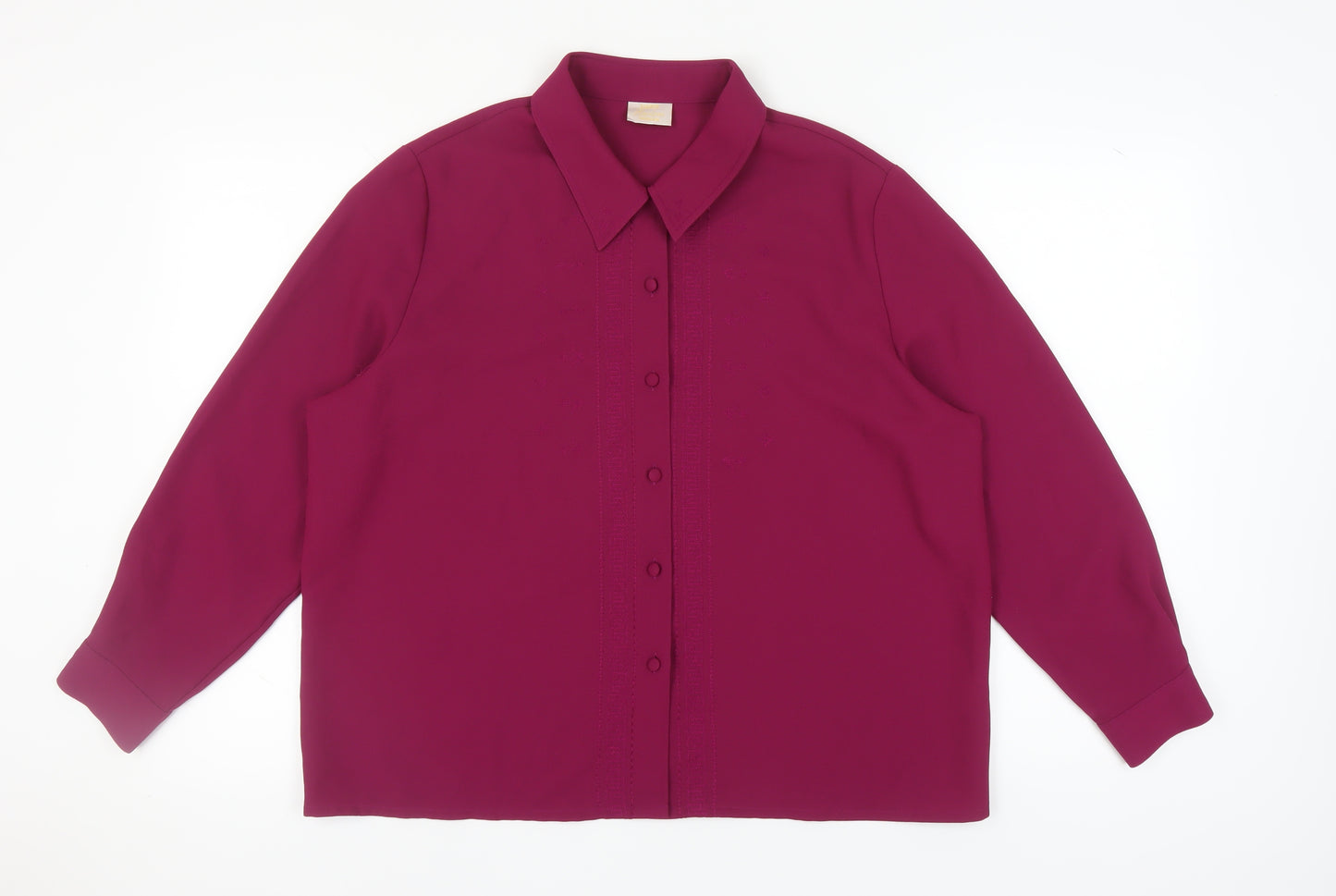 Eastex Women's Purple Button-Up Shirt, Size 18