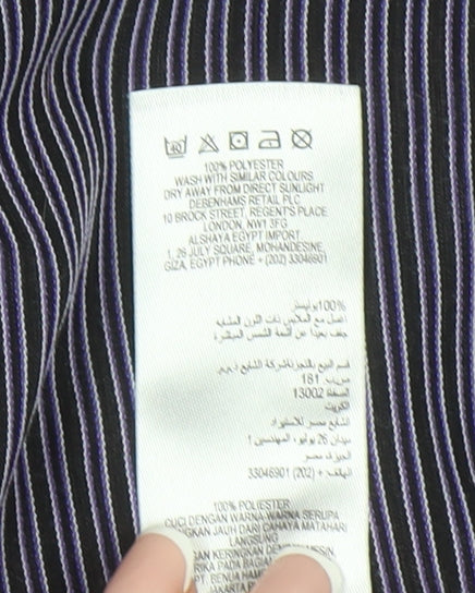 Thomas Nash Men's Blue Striped Button-Up Shirt L