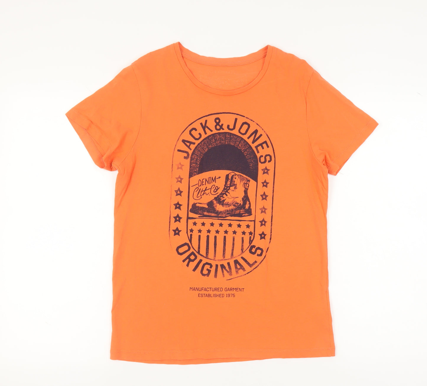 Jack & Jones Men's Orange Graphic T-Shirt, Size S