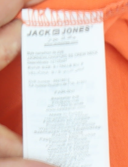 Jack & Jones Men's Orange Graphic T-Shirt, Size S