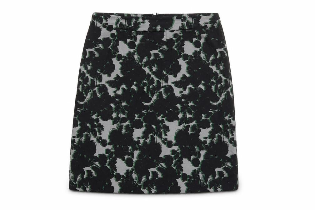Front view of Jigsaw Women's Floral Pencil Skirt, size 10, Multicolour