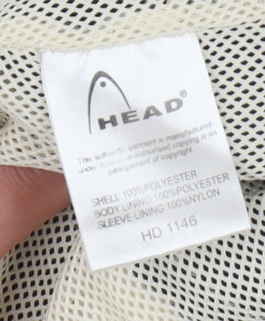 HEAD Beige Unisex Adults Pullover Hoodie Size 10