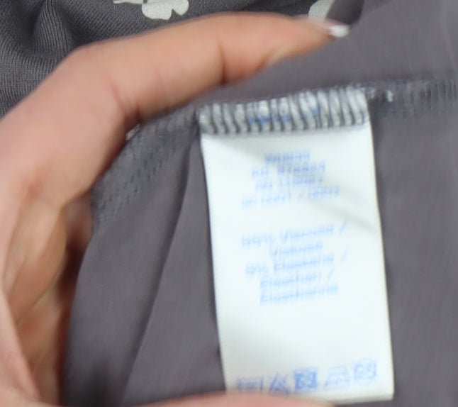 Boden Grey Halter Neck Floral Dress Size 10