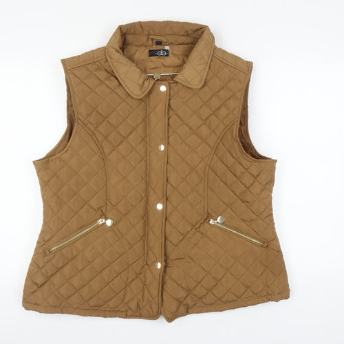 David Barry Women's Brown Quilted Waistcoat Size 22