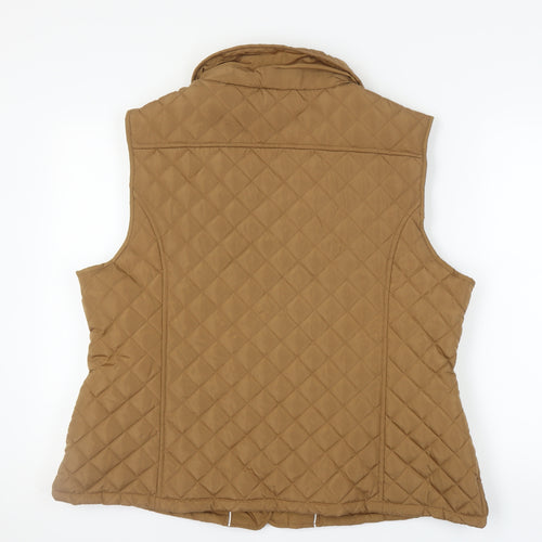 David Barry Women's Brown Quilted Waistcoat Size 22