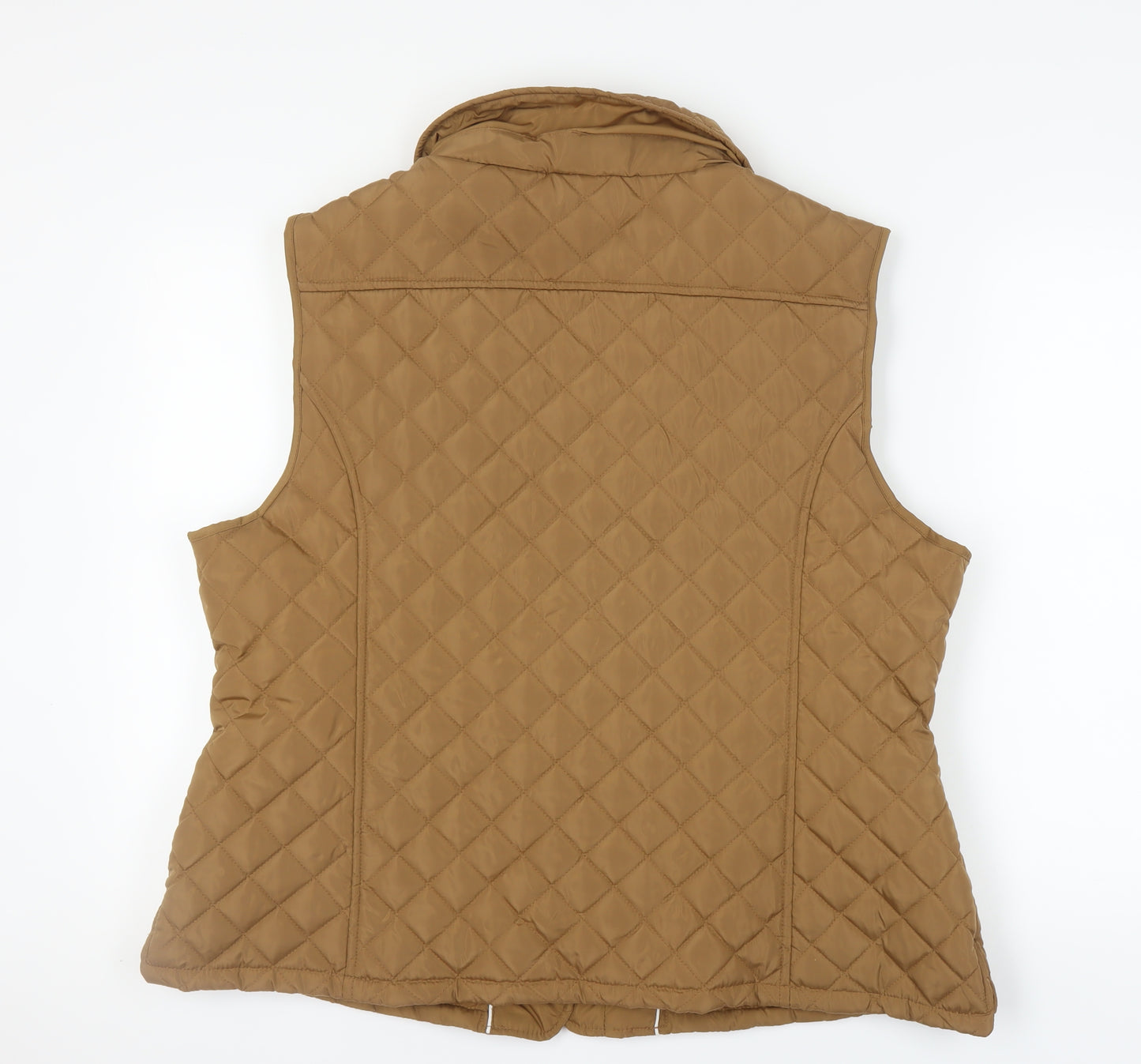 David Barry Women's Brown Quilted Waistcoat Size 22
