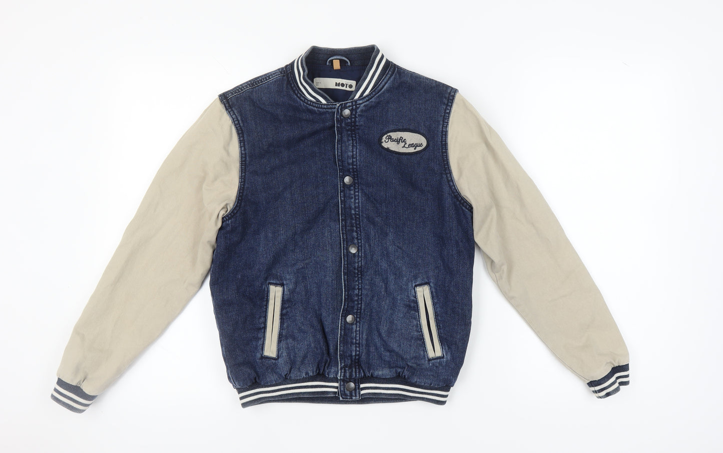 Topshop Women’s Blue Varsity Jacket, Size 8