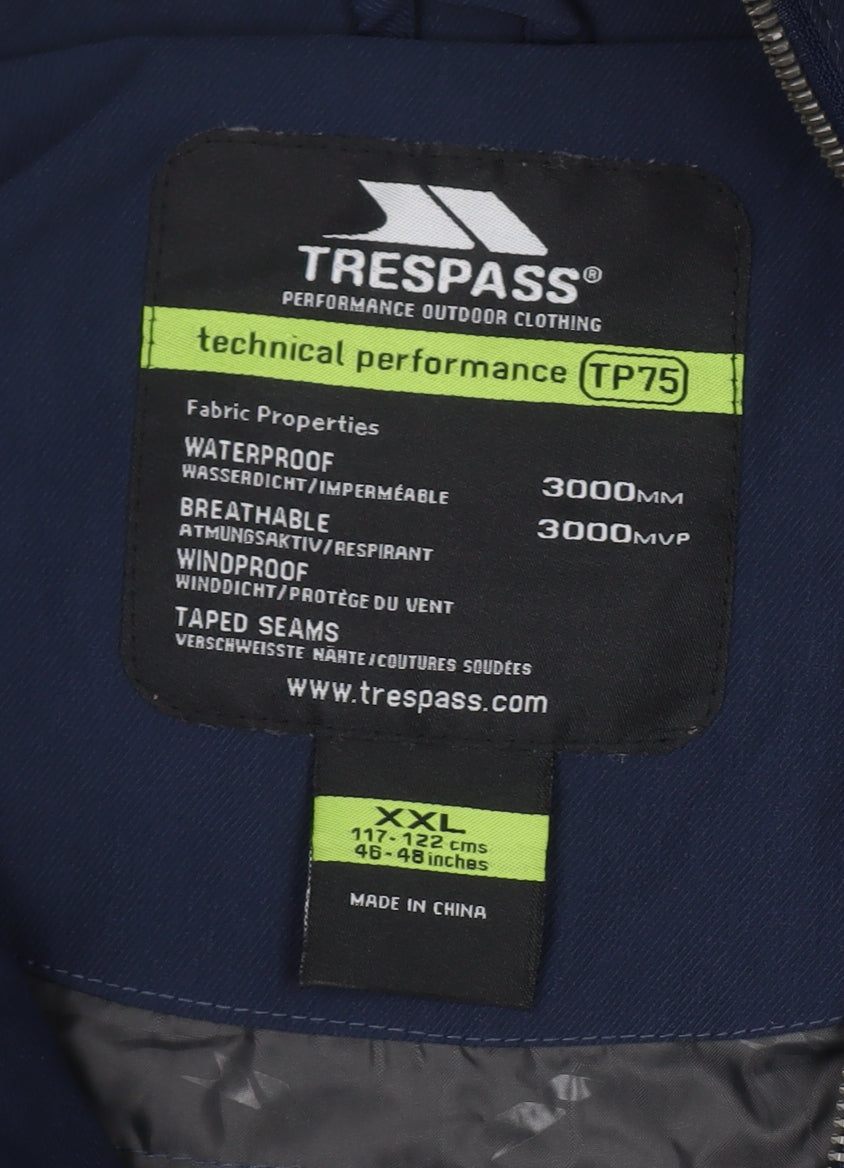 Trespass Men's Blue Windbreaker Jacket 2XL for Outdoor Activities