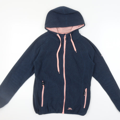Trespass Women's Blue Hooded Fleece Jacket Size 10