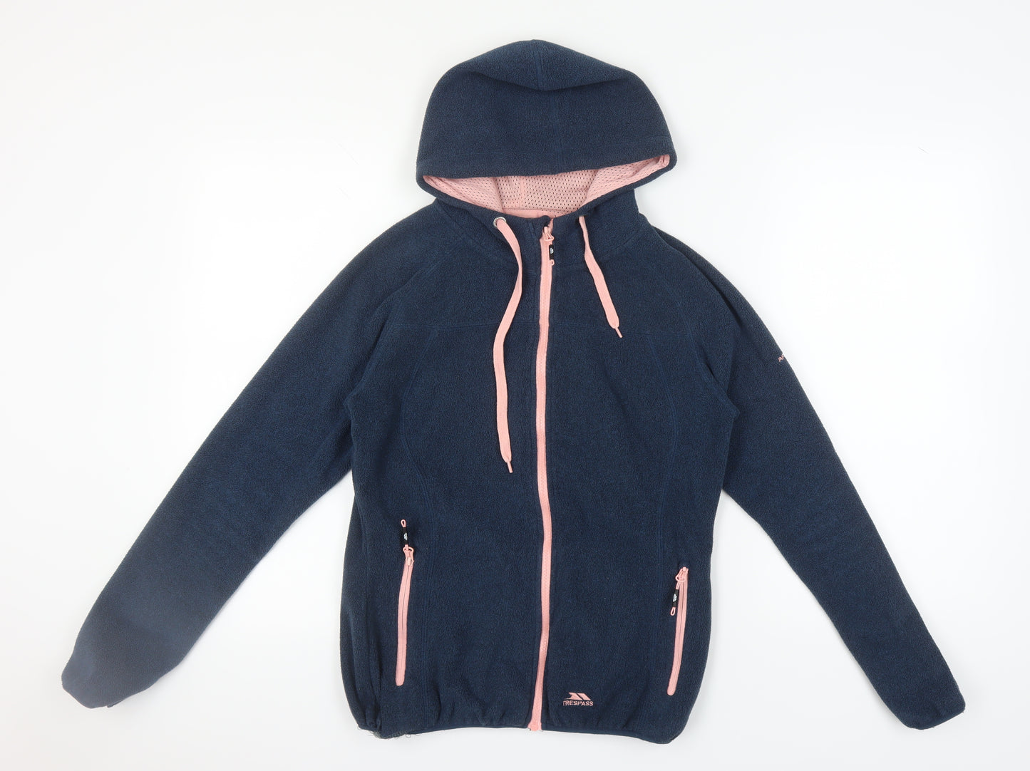 Trespass Women's Blue Hooded Fleece Jacket Size 10