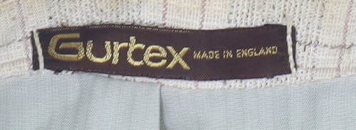 Gurtex Men's Beige Check Blazer, Size 40 Regular Fit