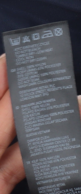 Maine New England Women's Blue Parka Jacket Size 16