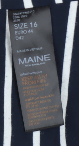 Maine New England Women's Blue Parka Jacket Size 16