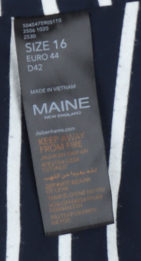 Maine New England Women's Blue Parka Jacket Size 16