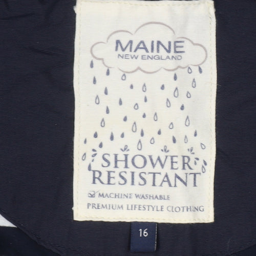 Maine New England Women's Blue Parka Jacket Size 16