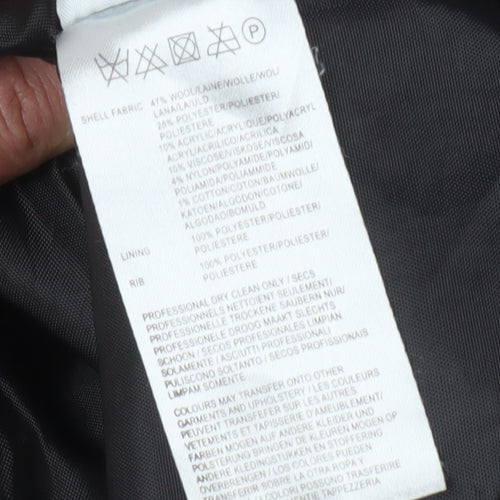 Brave Soul Men's Black Military Wool Jacket L