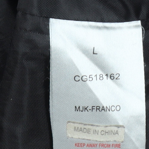 Brave Soul Men's Black Military Wool Jacket L