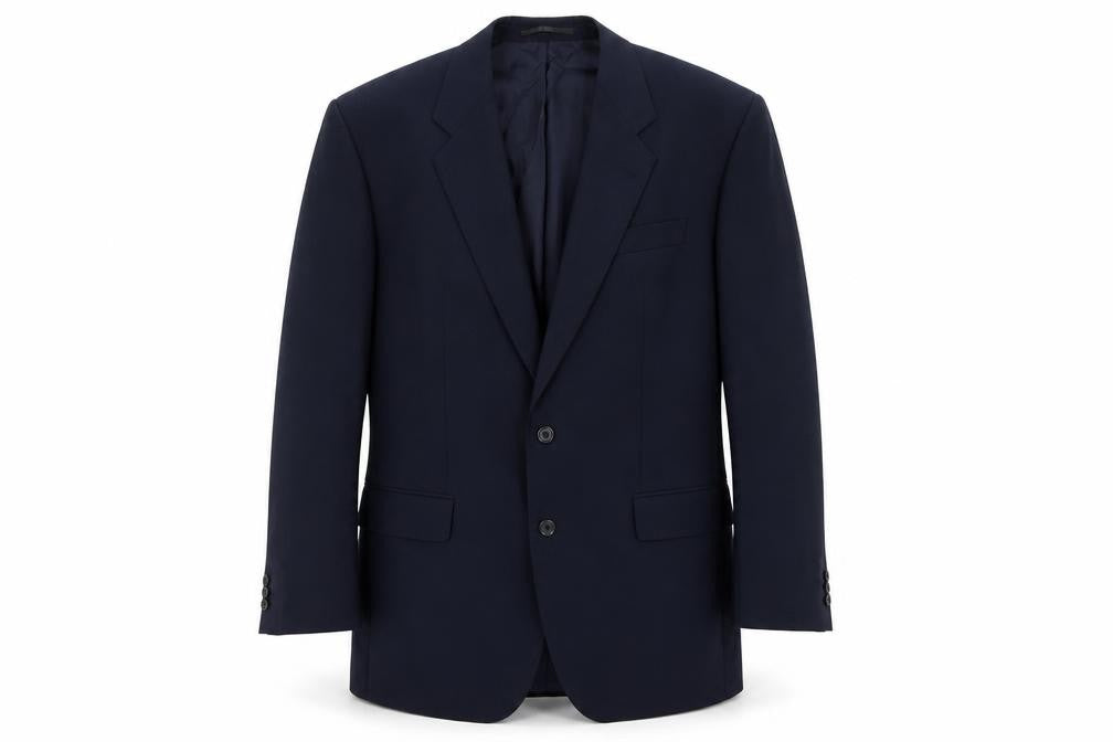 Front view of Bäumler Men's Black Single Breasted Polyester Suit Jacket, size 40