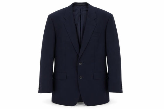 Front view of Bäumler Men's Black Single Breasted Polyester Suit Jacket, size 40
