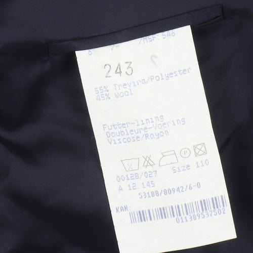 Baumler Men's Black Single Breasted Polyester Suit Jacket Size 40