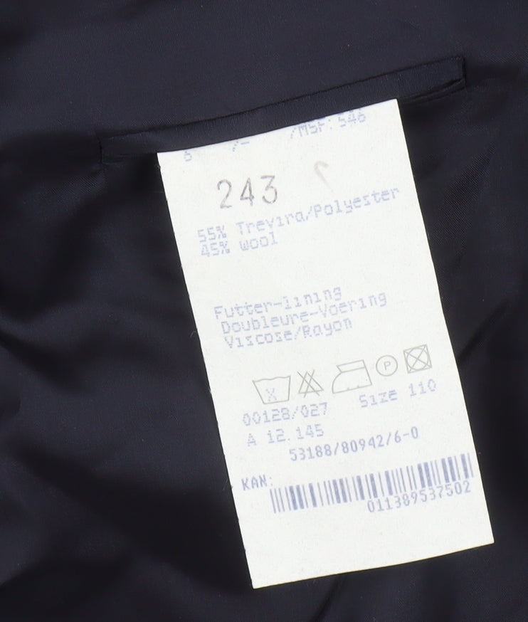 Baumler Men's Black Single Breasted Polyester Suit Jacket Size 40