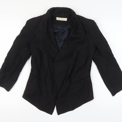 Whistles Women's Black Blazer UK 6 Shawl Lapel