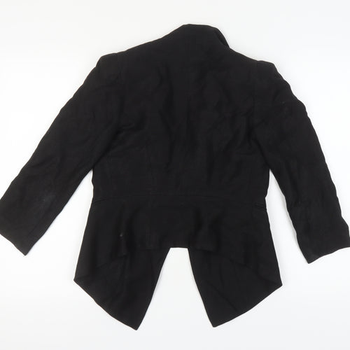Whistles Women's Black Blazer UK 6 Shawl Lapel