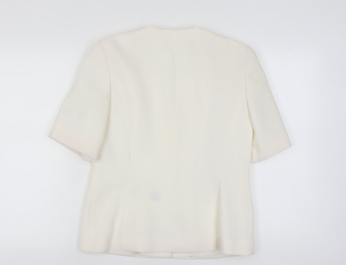 C&A Women's Ivory Suit Jacket, Size 14, Classic Style