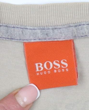 Hugo Boss Beige 3XL Men's Owl Graphic T-Shirt