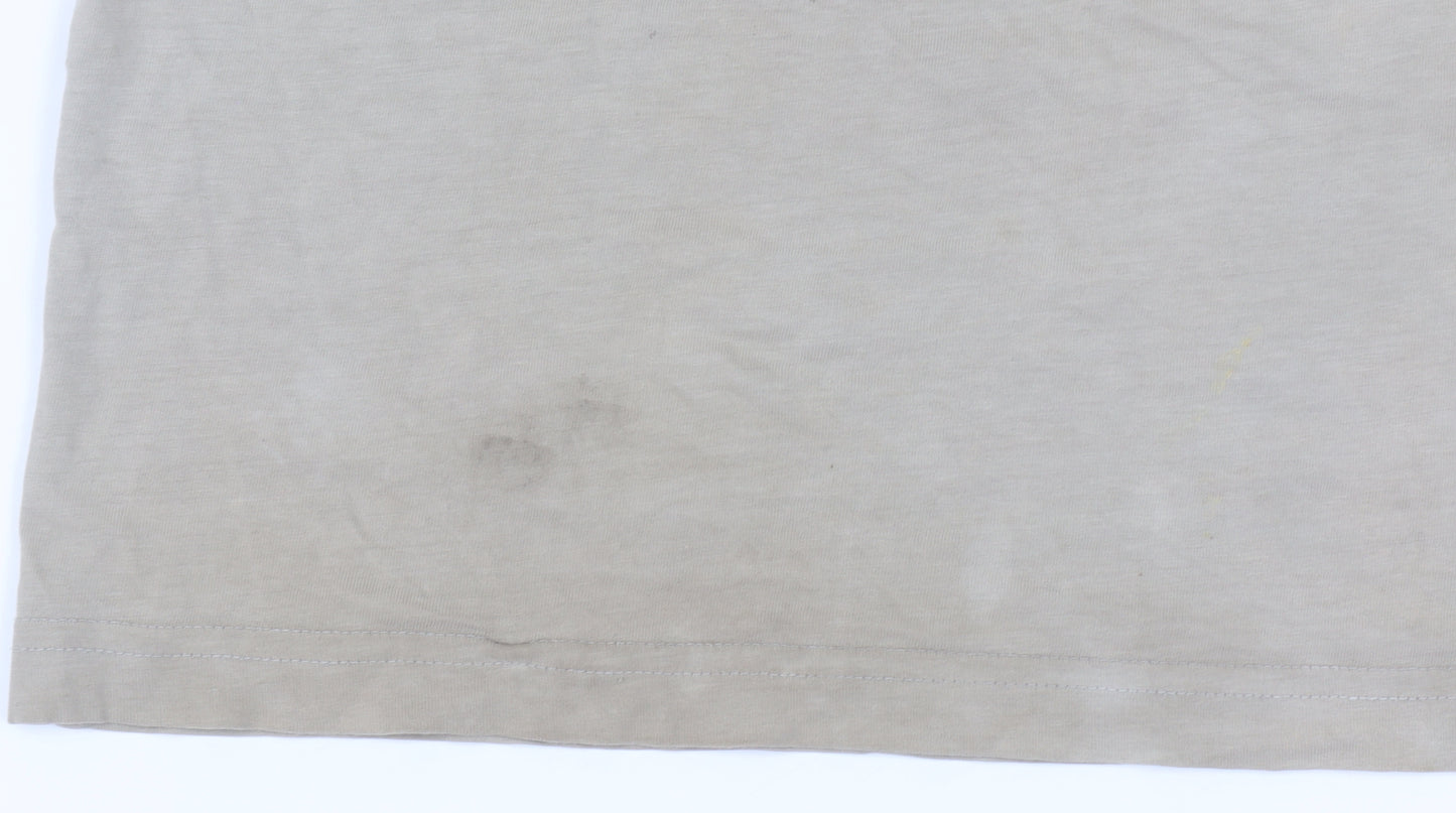 Hugo Boss Beige 3XL Men's Owl Graphic T-Shirt