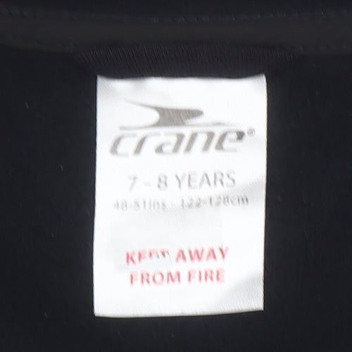 Crane Boys Black Polyester Jacket 7-8 Years