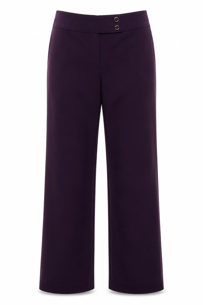 Front view of Planet Women's Purple Trousers, size 8, Classic Workwear
