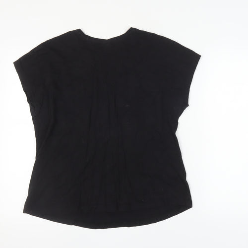 Disney Women's Black Sequin Mickey T-Shirt Size 18