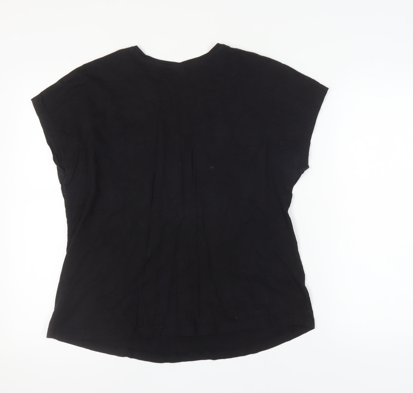 Disney Women's Black Sequin Mickey T-Shirt Size 18