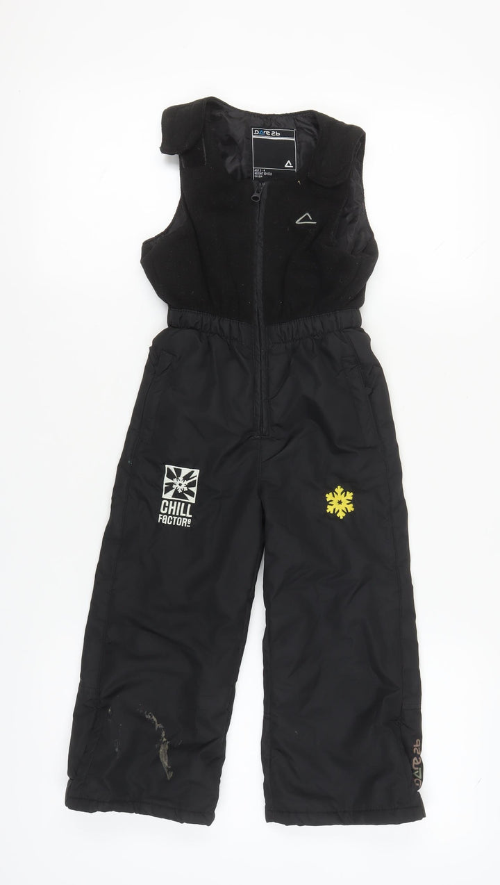 Dare 2b Boys Black Ski Salopettes Age 3-4 Insulated