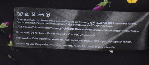 Jack Wills Women's Black Floral A-Line Dress Size 6