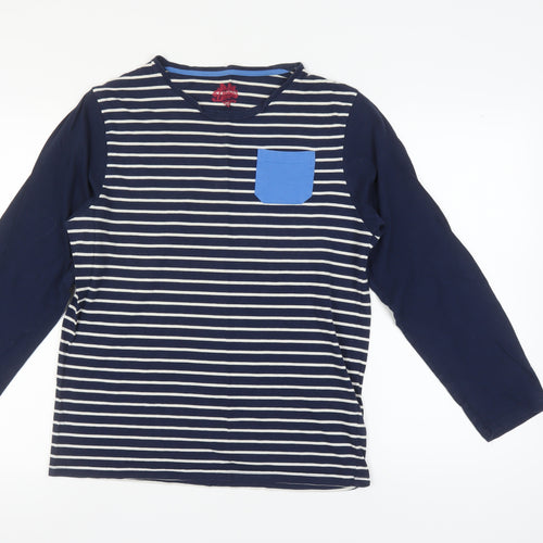 Marks and Spencer Boys Blue Striped Pyjama Top 15-16 Years