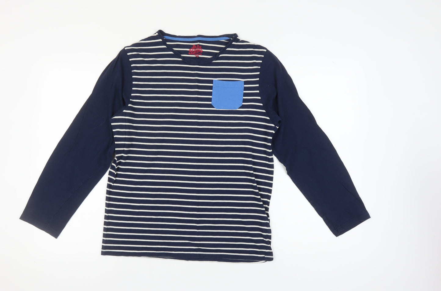 Marks and Spencer Boys Blue Striped Pyjama Top 15-16 Years