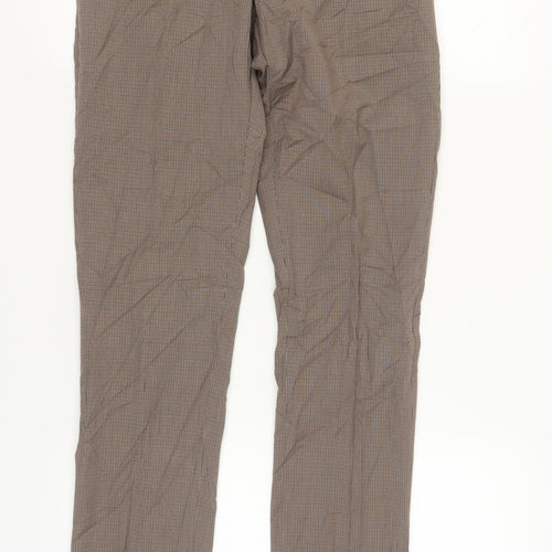 Next Men's Brown Trousers, Size 30, Flat Front