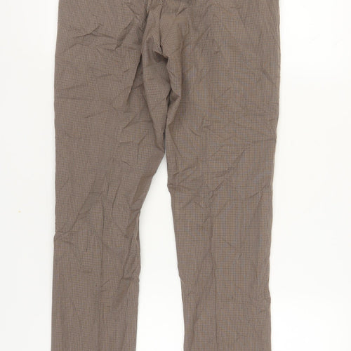 Next Men's Brown Trousers, Size 30, Flat Front