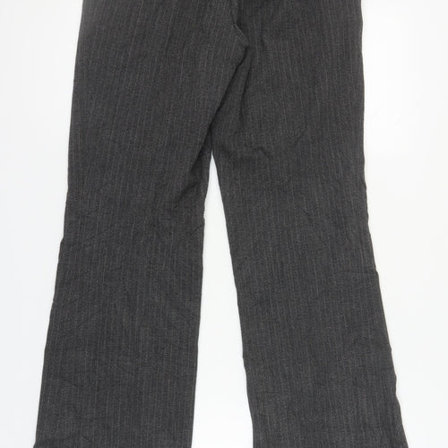 H&M Women's Grey Striped Trousers Size 10