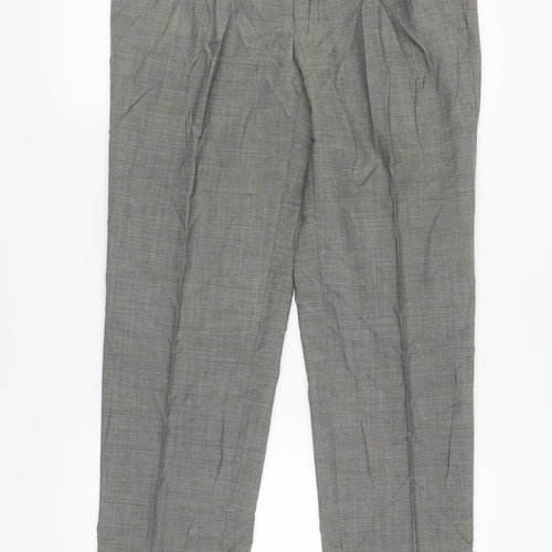 Pierre Balmain Men's Grey Wool Trousers, 34 Waist, 32 Leg