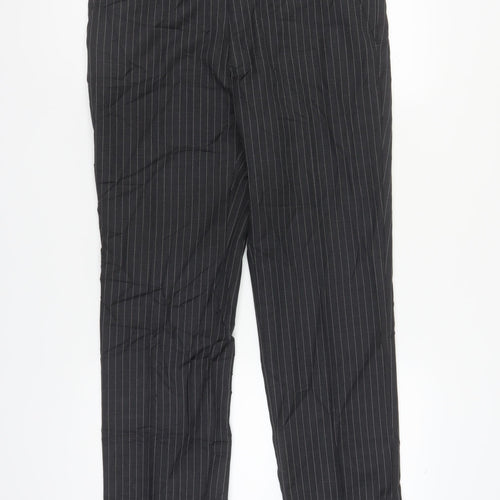 Jeff Banks Black Men's Trousers, 34 in, Wool-Poly Blend