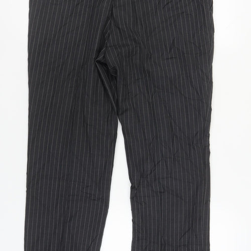 Jeff Banks Black Men's Trousers, 34 in, Wool-Poly Blend