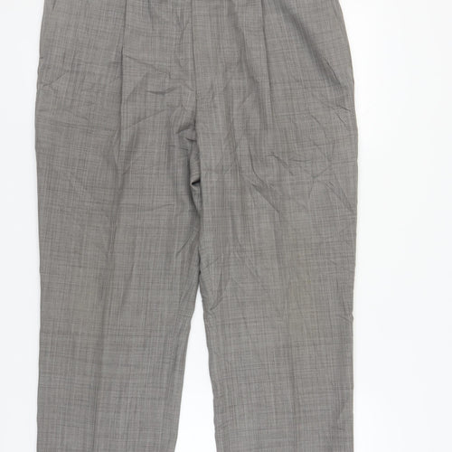 Zantos Men's Grey Dress Pants, Size 38, Business Formal
