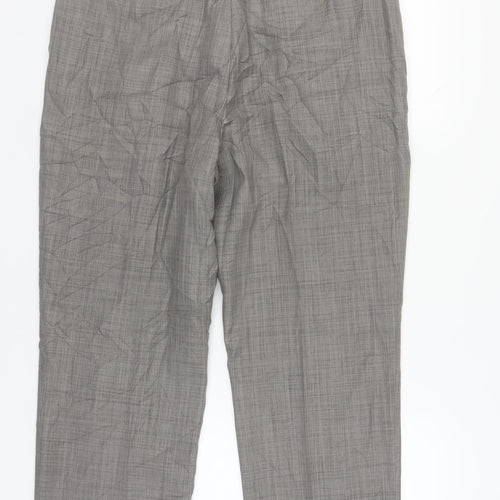 Zantos Men's Grey Dress Pants, Size 38, Business Formal