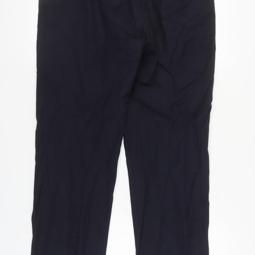 Marks and Spencer Men's Black Regular Fit Trousers