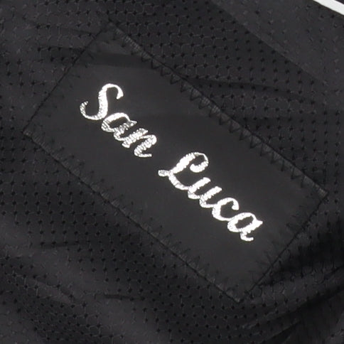 San Luca Men's Black Striped Blazer, Size 38R